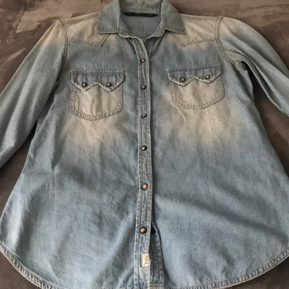 Denim button up